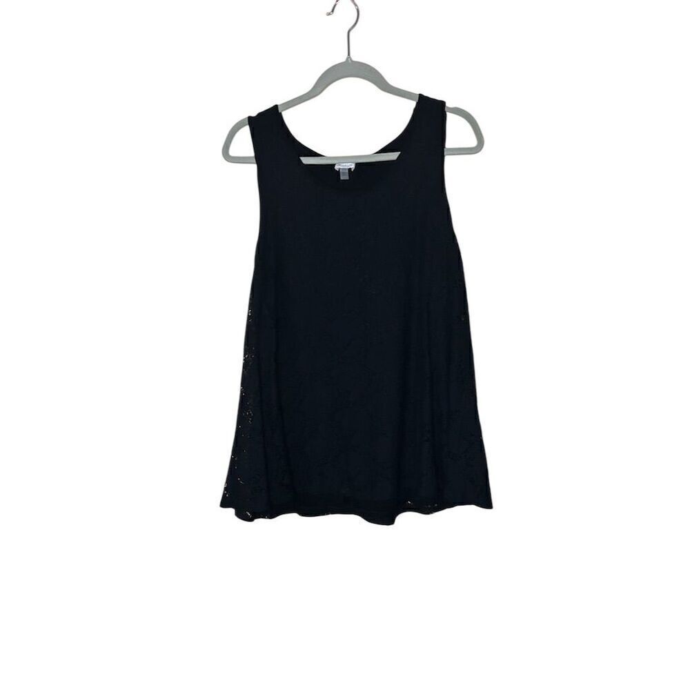 Cupio Curvy Women's Sleeveless Black Tank Top Casual Summer 2X